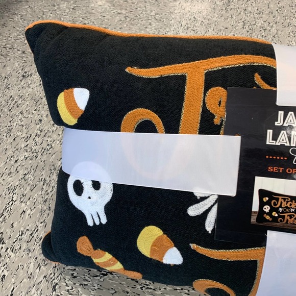 Jack O Lantern Halloween Trick or Treat Candy Corn Home Accent Throw Pillow Set - Picture 7 of 13